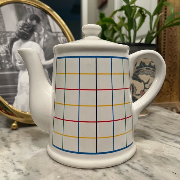 Mt. Clemens Pottery Mardi Gras Collection Tea Pot - Picture 2 of 6